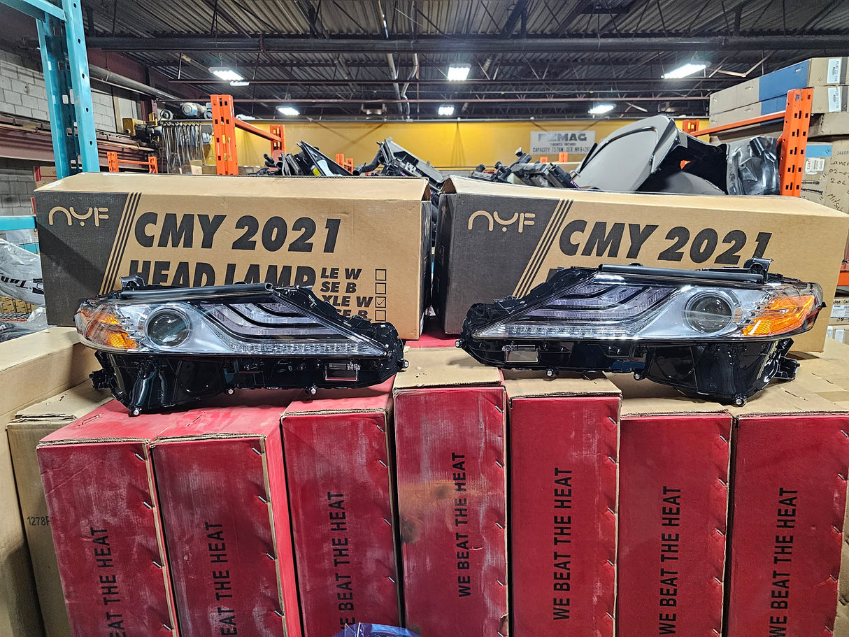 Toyota Camry 2019-2023 HEAD LAMP LH-RH LED CHROME BEZEL XLE TRIM - Toronto Auto Parts