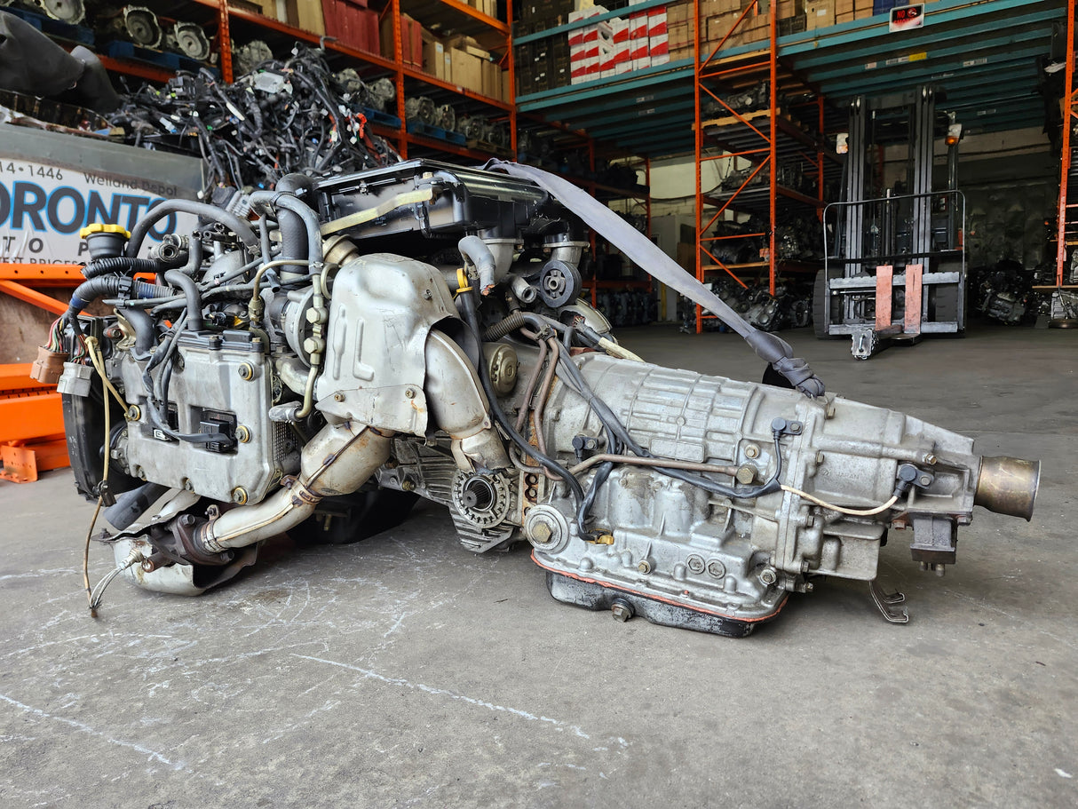 JDM Subaru Legacy 1997 -1998 EJ20 2.0L Twin Turbo with Inter Cooler Engine and Transmission / Low Mileage STOCK NO:1552 - Toronto Auto Parts