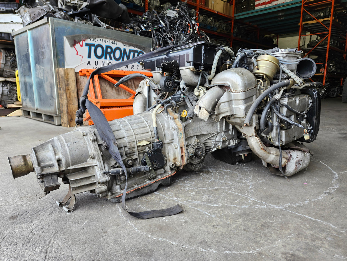 JDM Subaru Legacy 1997 -1998 EJ20 2.0L Twin Turbo with Inter Cooler Engine and Transmission / Low Mileage STOCK NO:1552 - Toronto Auto Parts