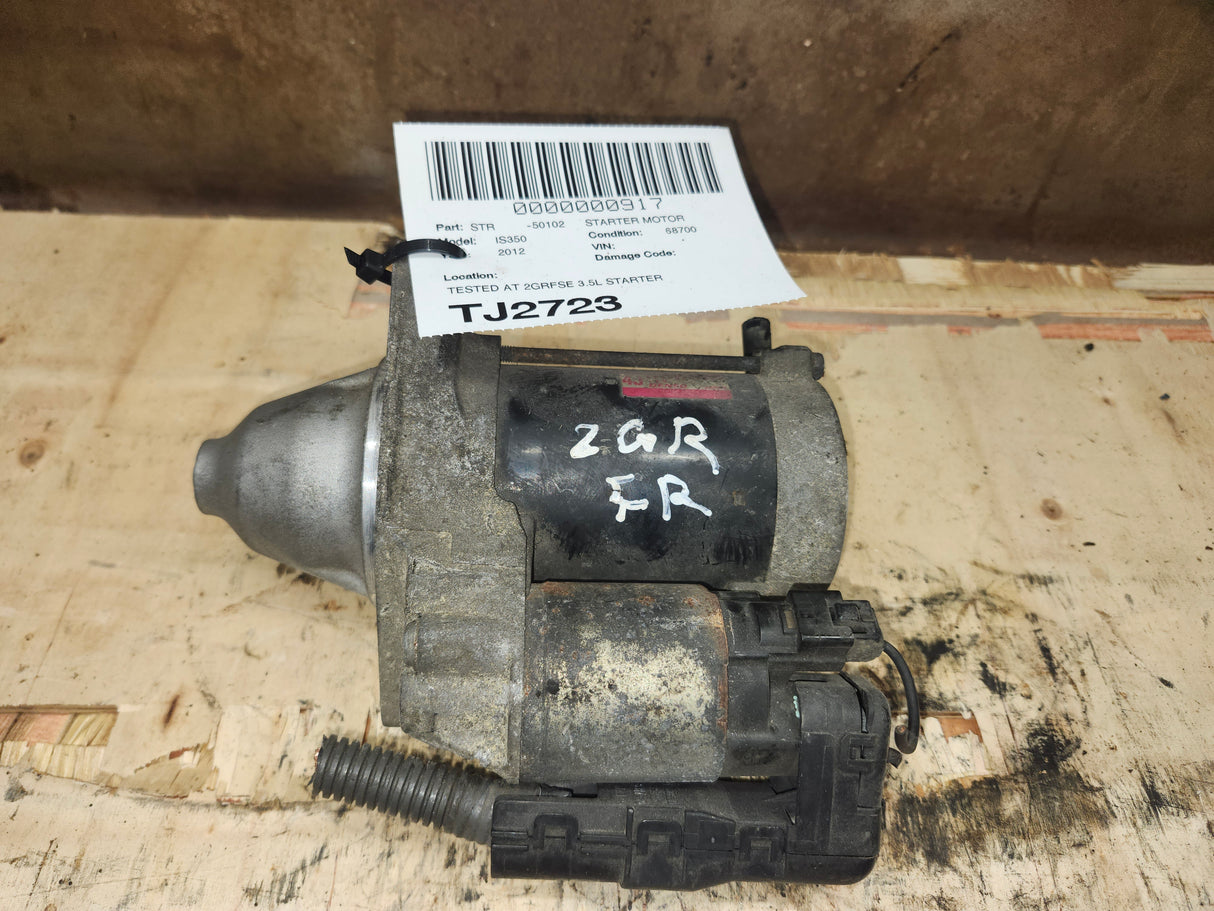 JDM Lexus IS350 2006-2011 3.5L RWD AWD 2GR FSE Starter / Stock No: TJ2723