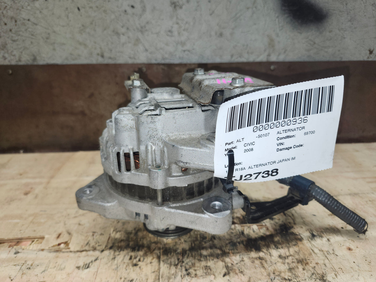 JDM Honda Civic 2006 2007 2008 2009 2010 2011 R18A 1.8L Alternator Stock No : TJ2738