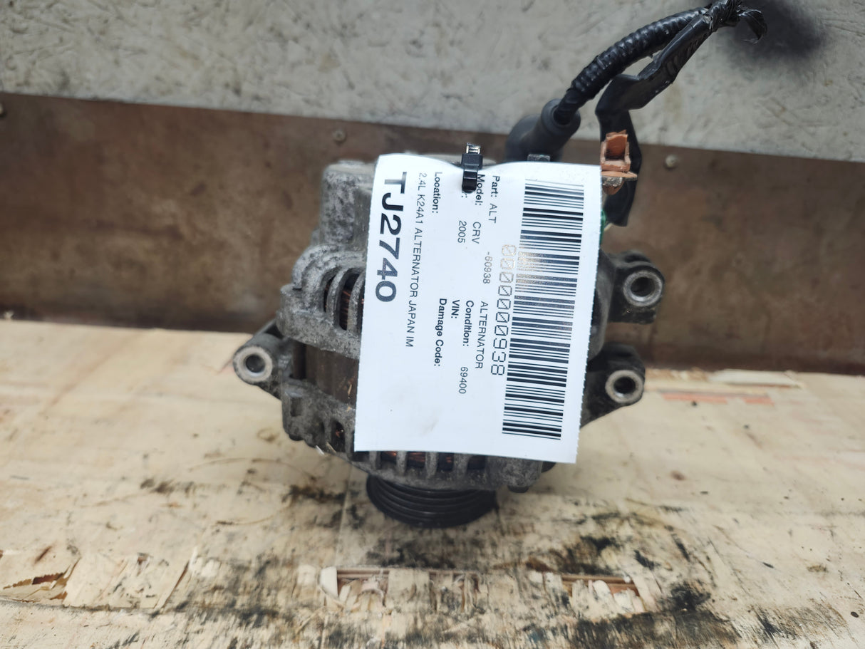 JDM Honda CR-V 2002 2003 2004 2005 2006 K24A1 2.4L Alternator Stock No: TJ2740