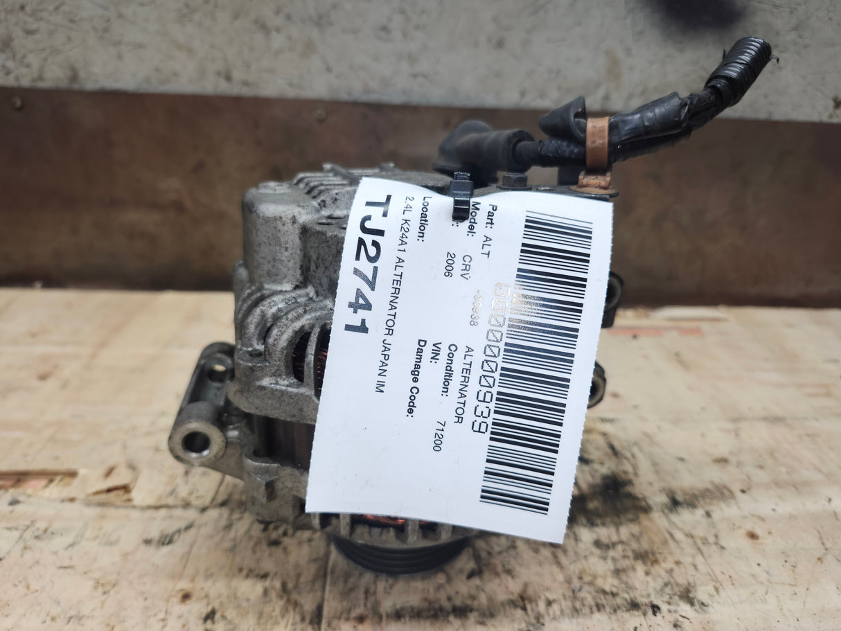 JDM Honda CR-V 2002 2003 2004 2005 2006 K24A1 2.4L Alternator Stock No: TJ2741