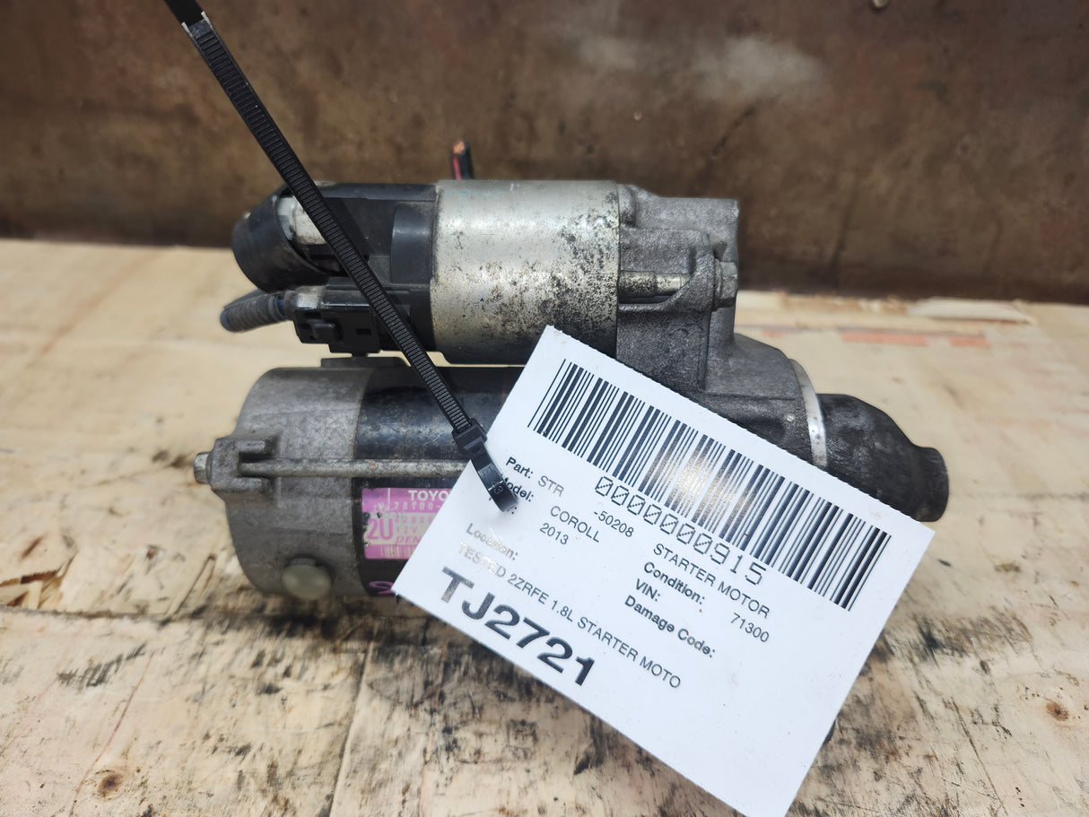 JDM Toyota Corolla 2009-2019 1.8L 2ZR - FE / Low Mileage / Starter Stock No : TJ2721