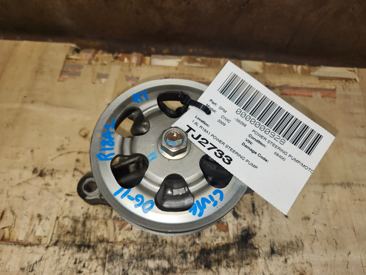 JDM Honda Civic 2006 2007 2008 2009 2010 2011 R18A 1.8L Power Steering Pump Stock No : TJ2733