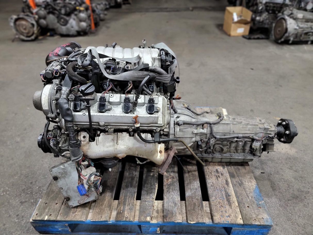 JDM Toyota/Lexus LS400, GS400, SC400 1998-2000 1UZ-FE 4.0L V8 Engine and Transmission With ECU / Stock No:1129 - Toronto Auto Parts