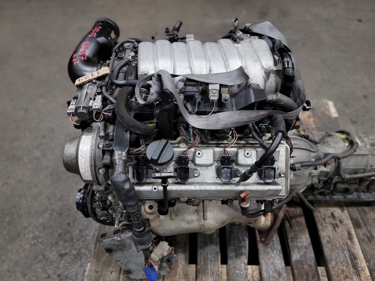JDM Toyota/Lexus LS400, GS400, SC400 1998-2000 1UZ-FE 4.0L V8 Engine and Transmission With ECU / Stock No:1129 - Toronto Auto Parts