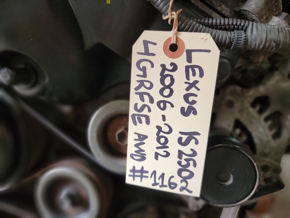 JDM Lexus IS250 2006-2012 4GRFSE 2.5L AWD Engine and Automatic Transmission / Stock No: 1162 - Toronto Auto Parts