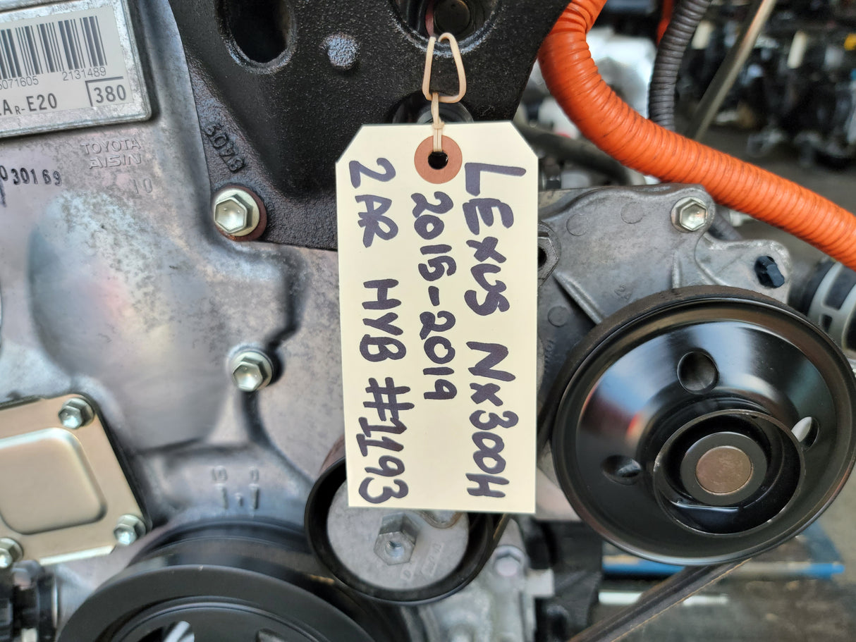JDM Lexus NX300H 2015-2019 2AR-FXE 2.5L Hybrid Engine Only / Stock No:1193 - Toronto Auto Parts