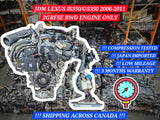 JDM Lexus IS350 2006-2011 3.5L RWD 2GRFSE Engine Only / Stock No: 1701